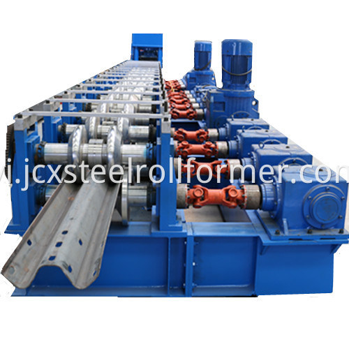 Quốc lộ W Beam hàng rào hình thành Machine-Crash Barrier Roll Forming Machine